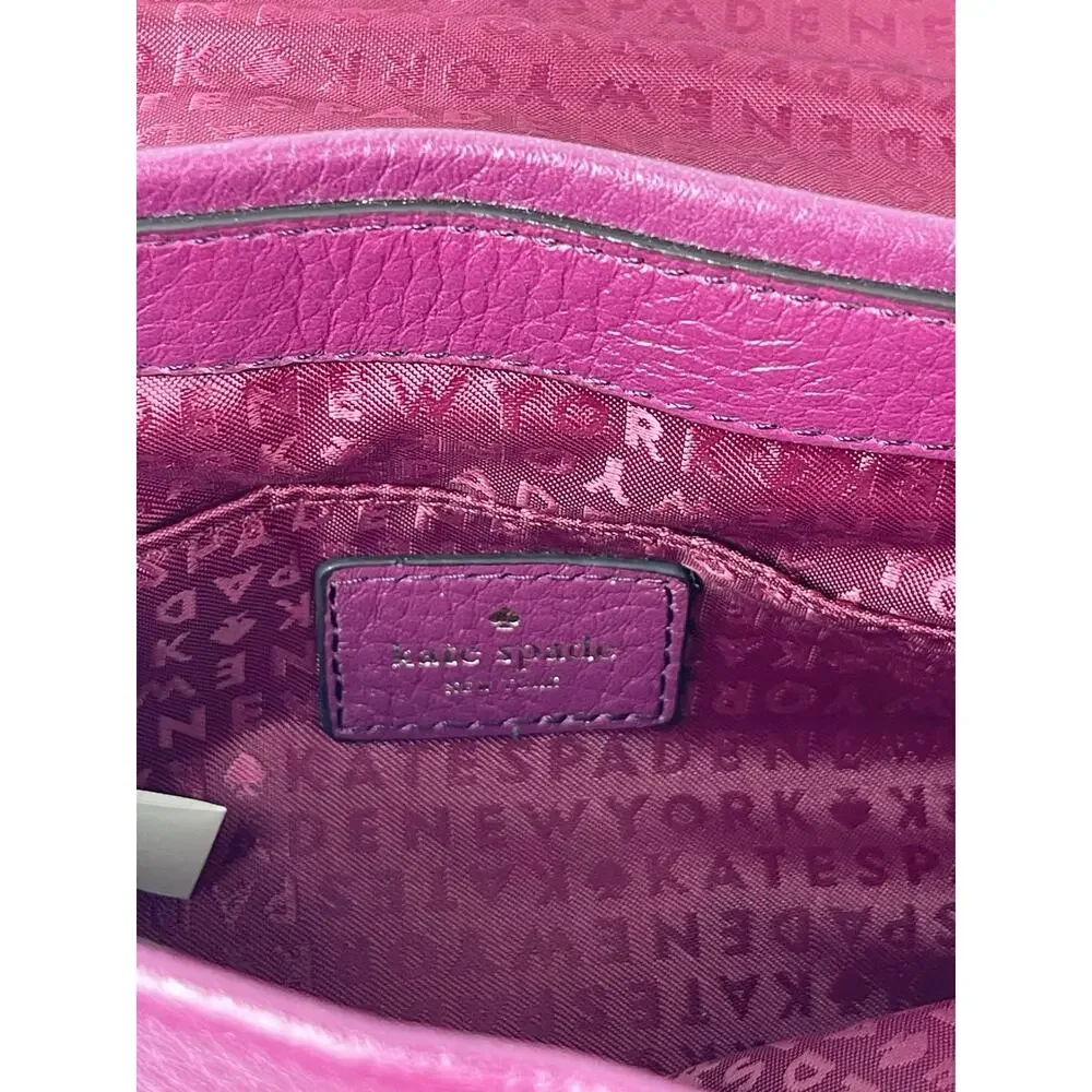 Kate Spade Astor Court Naomi Quilted Chain Purple Magenta Leather Crossbody Bag